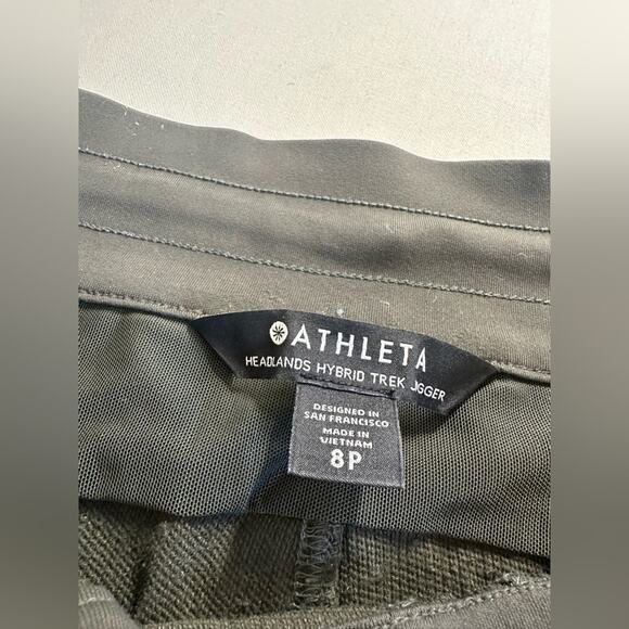 Athleta Headland Hybrid Trek Jogger Women's 8 Petite Olive Green Athleisure - Picture 6 of 7
